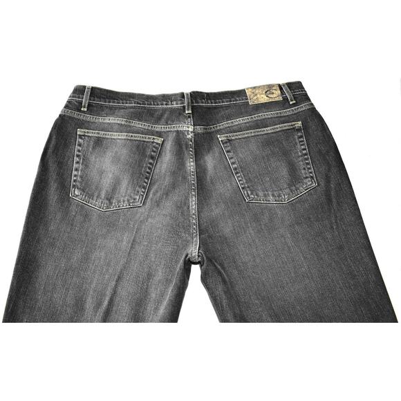 B0 Auth JUST CAVALLI ROBERTO CAVALLI Washed Black Straight Leg Jeans Sz W40 L35 - Picture 3 of 7